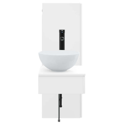 Badkamermeubelset 2 st Hoogglans Wit 33 x 34,5 x 100 cm