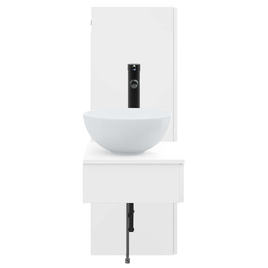 Badkamermeubelset 2 st Hoogglans Wit 33 x 34,5 x 100 cm