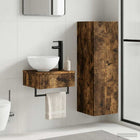 Badkamermeubelset 2 st Gerookt eiken 33 x 34,5 x 100 cm