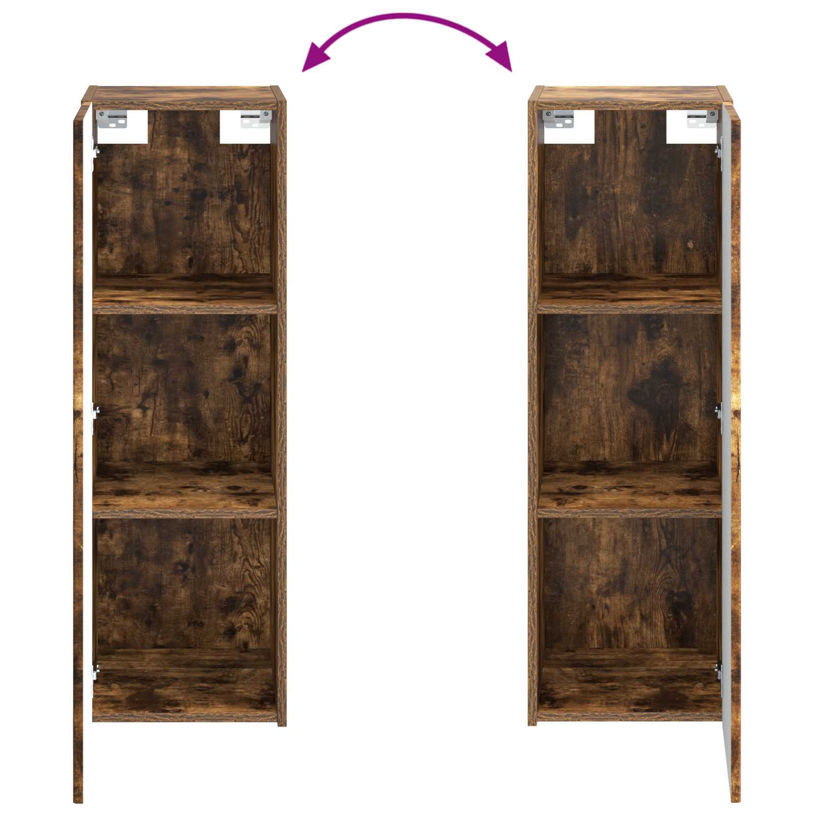 Badkamermeubelset 2 st Gerookt eiken 33 x 34,5 x 100 cm