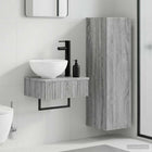 Badkamermeubelset 2 st Grijs Sonoma 33 x 34,5 x 100 cm
