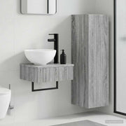 Badkamermeubel 2 st Grijs Sonoma 33x34.5x100 cm