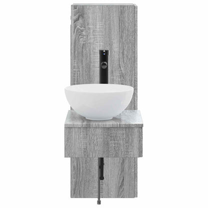 Badkamermeubelset 2 st Grijs Sonoma 33 x 34,5 x 100 cm