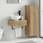 Badkamermeubelset 2 st Artisanaal eiken 33 x 34,5 x 100 cm