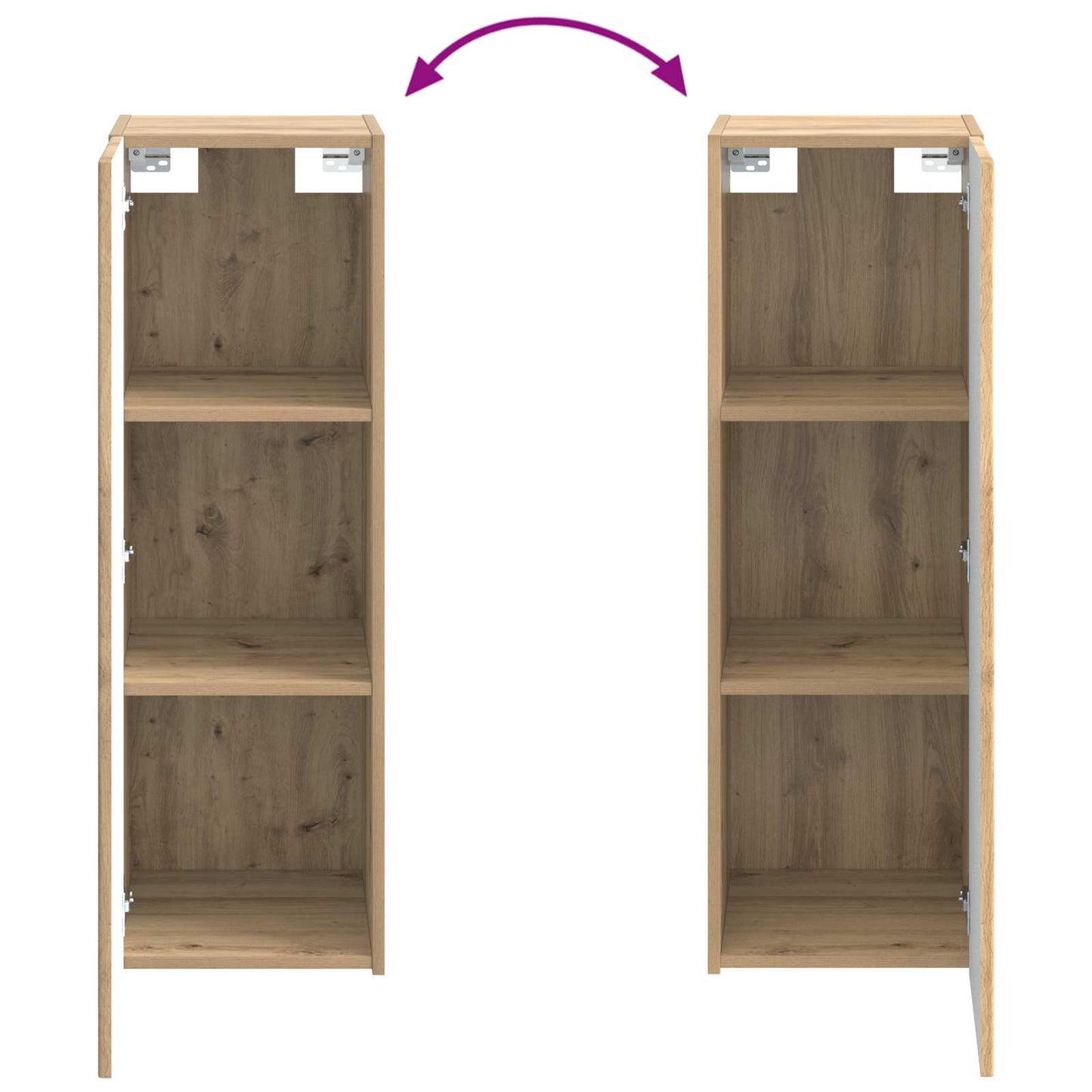 Badkamermeubelset 2 st Artisanaal eiken 33 x 34,5 x 100 cm