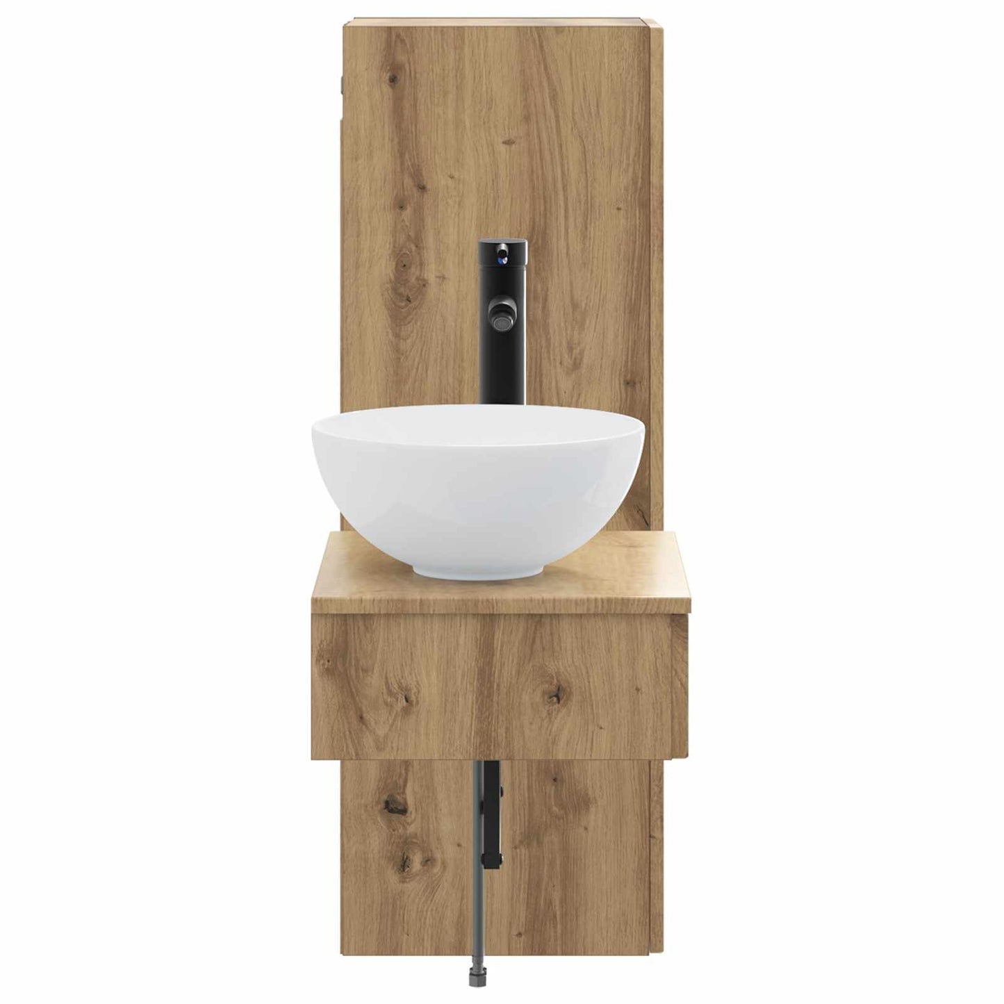 Badkamermeubelset 2 st Artisanaal eiken 33 x 34,5 x 100 cm