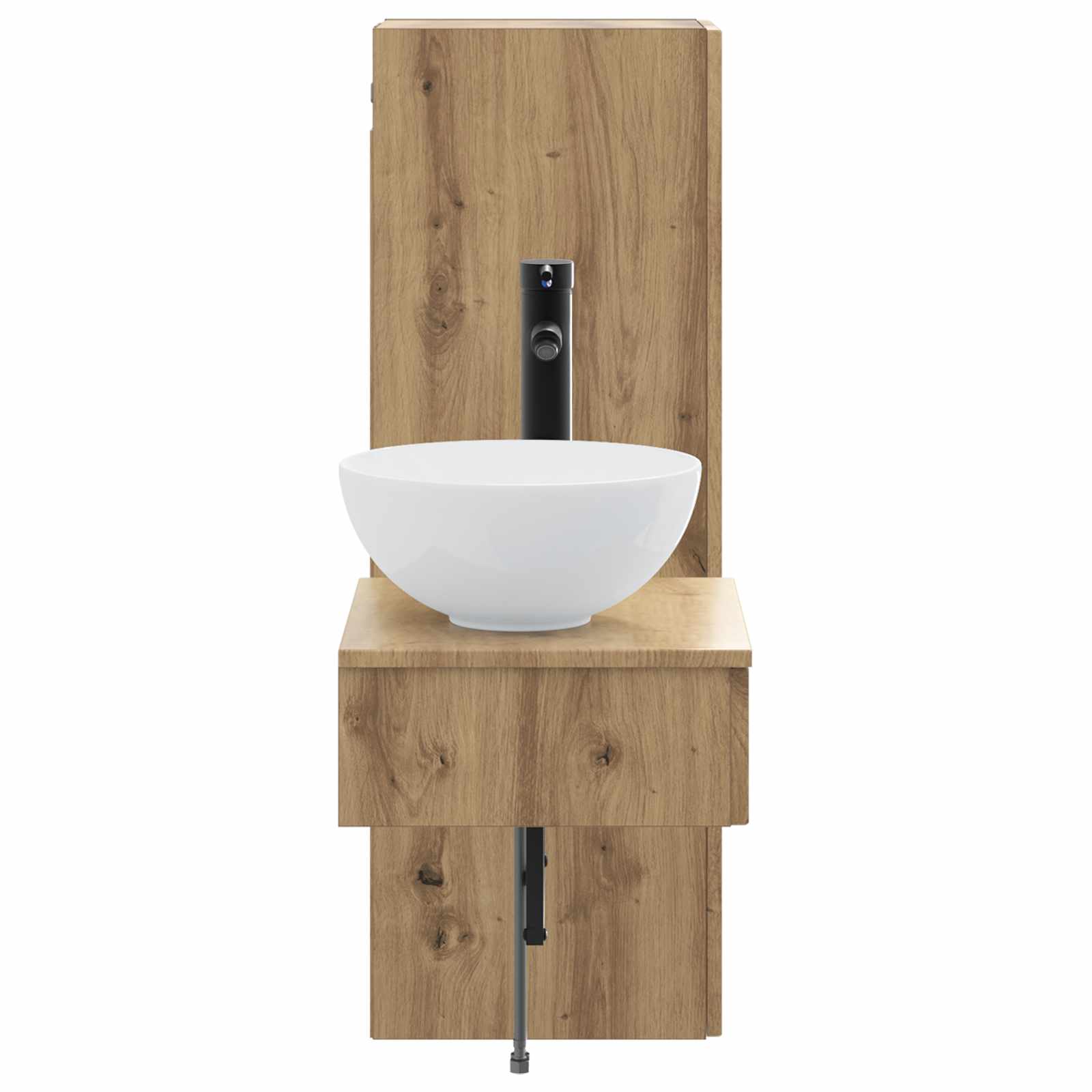 Badkamermeubelset 2 st Artisanaal eiken 33 x 34,5 x 100 cm