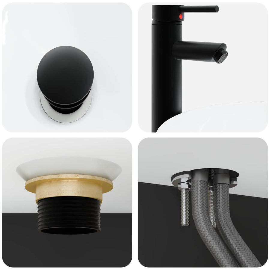 Badkamermeubelset 2 st Zwart 33 x 34,5 x 100 cm Bewerkt hout