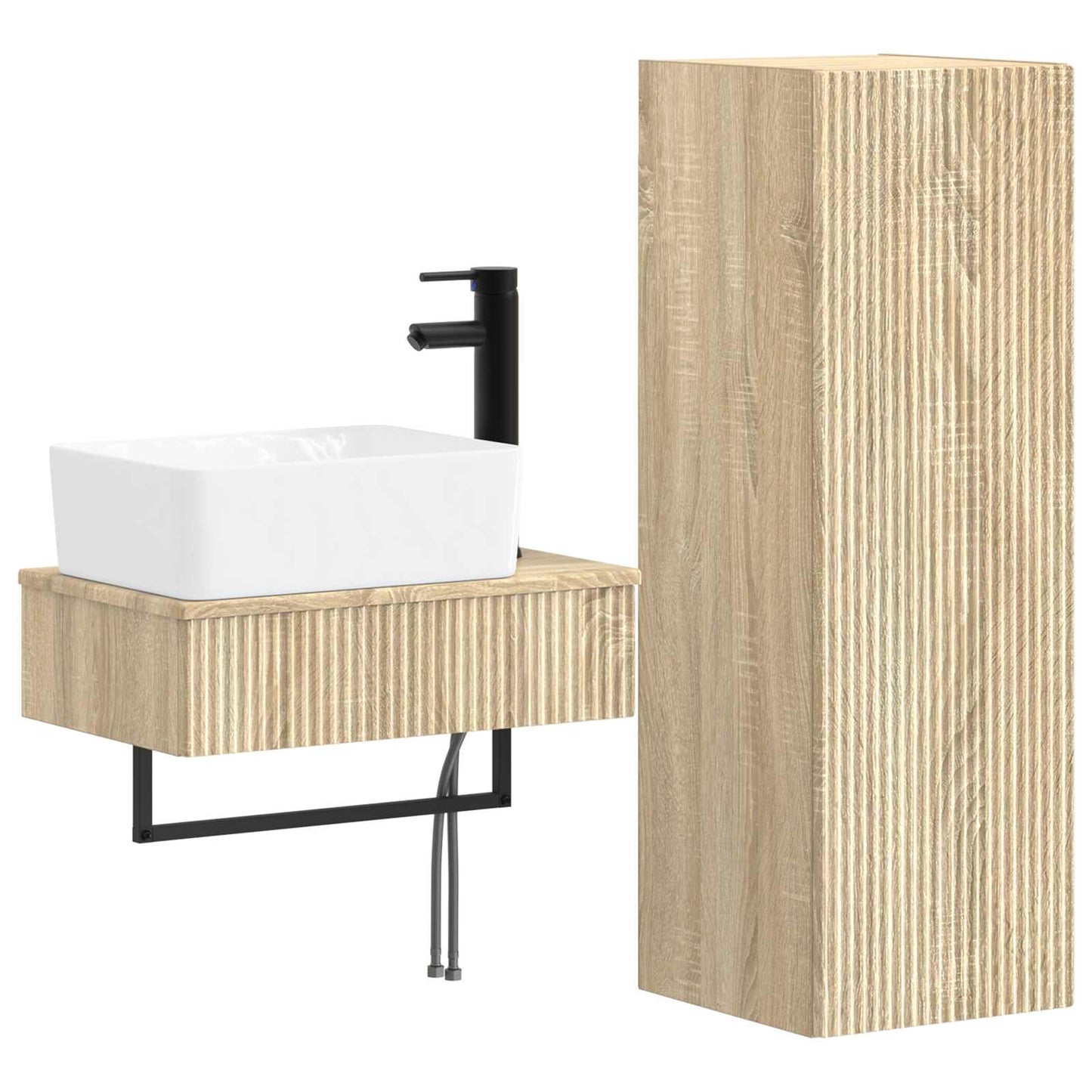 Badkamermeubelset 2 st Sonoma Eiken 33 x 34,5 x 100 cm
