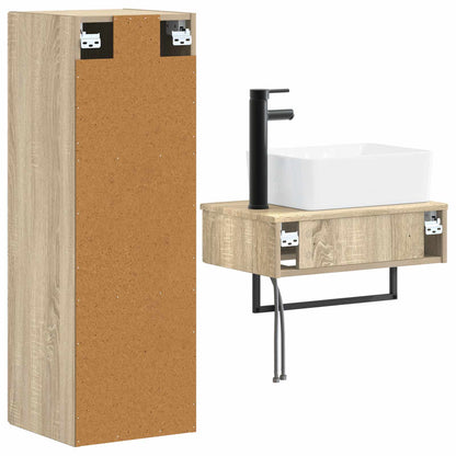 Badkamermeubelset 2 st Sonoma Eiken 33 x 34,5 x 100 cm