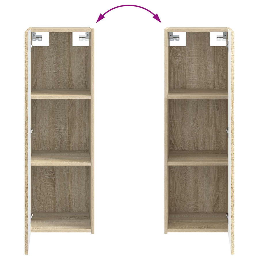 Badkamermeubelset 2 st Sonoma Eiken 33 x 34,5 x 100 cm