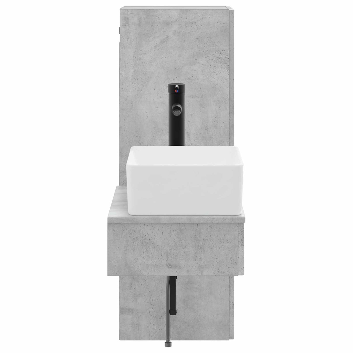 Badkamermeubelset 2 st Betongrijs 33 x 34,5 x 100 cm