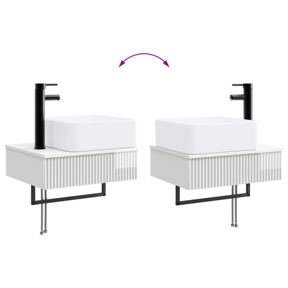 Badkamermeubelset 2 st Hoogglans Wit 33 x 34,5 x 100 cm