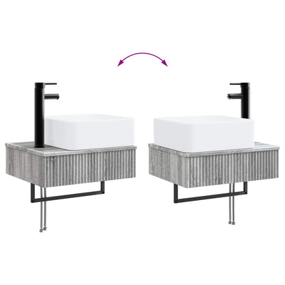 Badkamermeubelset 2 st Grijs Sonoma 33 x 34,5 x 100 cm