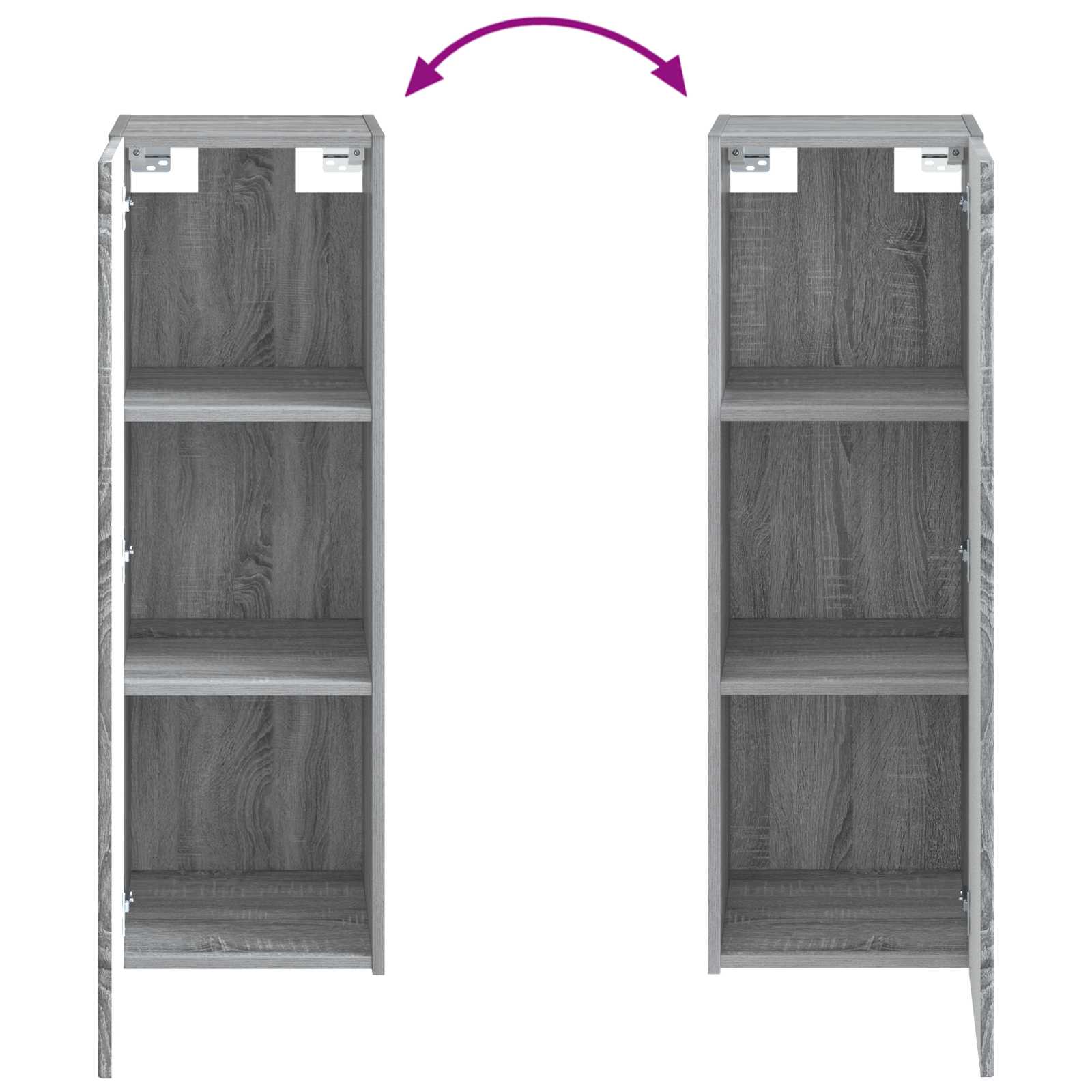 Badkamermeubelset 2 st Grijs Sonoma 33 x 34,5 x 100 cm