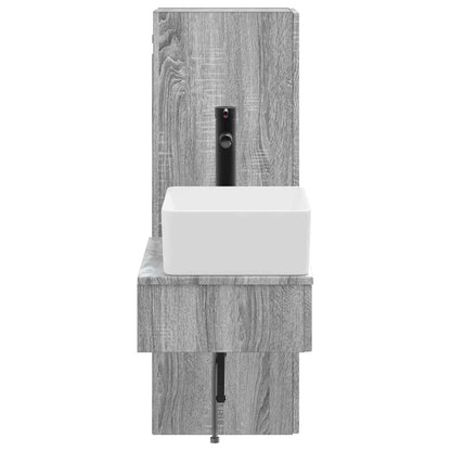 Badkamermeubelset 2 st Grijs Sonoma 33 x 34,5 x 100 cm
