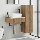 Badkamermeubelset 2 st Artisanaal eiken 33 x 34,5 x 100 cm