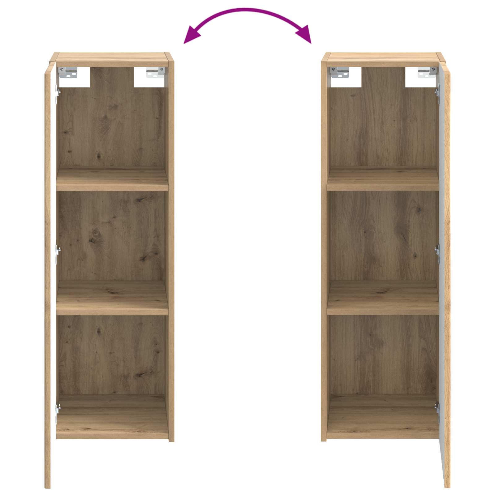 Badkamermeubelset 2 st Artisanaal eiken 33 x 34,5 x 100 cm