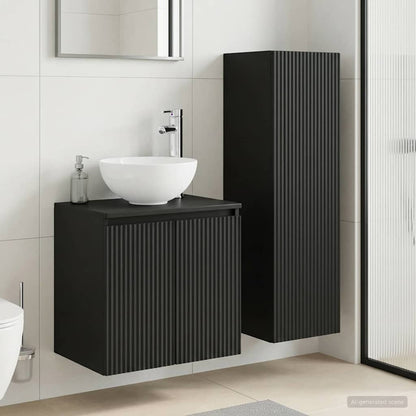 Badkamermeubelset 2 st Zwart 33 x 34,5 x 100 cm Bewerkt hout