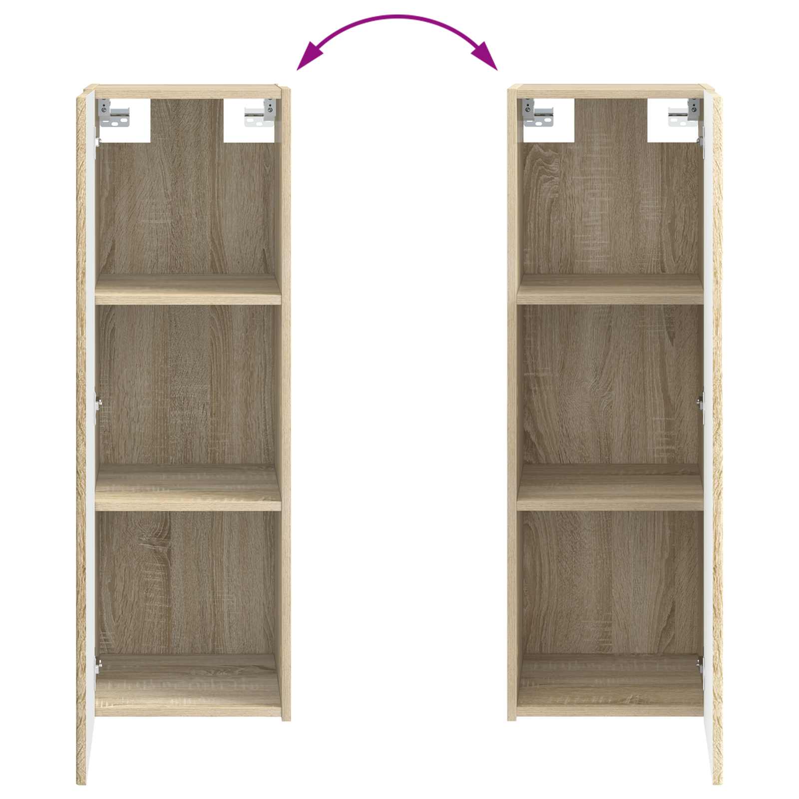 Badkamermeubelset 2 st Sonoma Eiken 33 x 34,5 x 100 cm