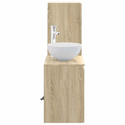 Badkamermeubelset 2 st Sonoma Eiken 33 x 34,5 x 100 cm