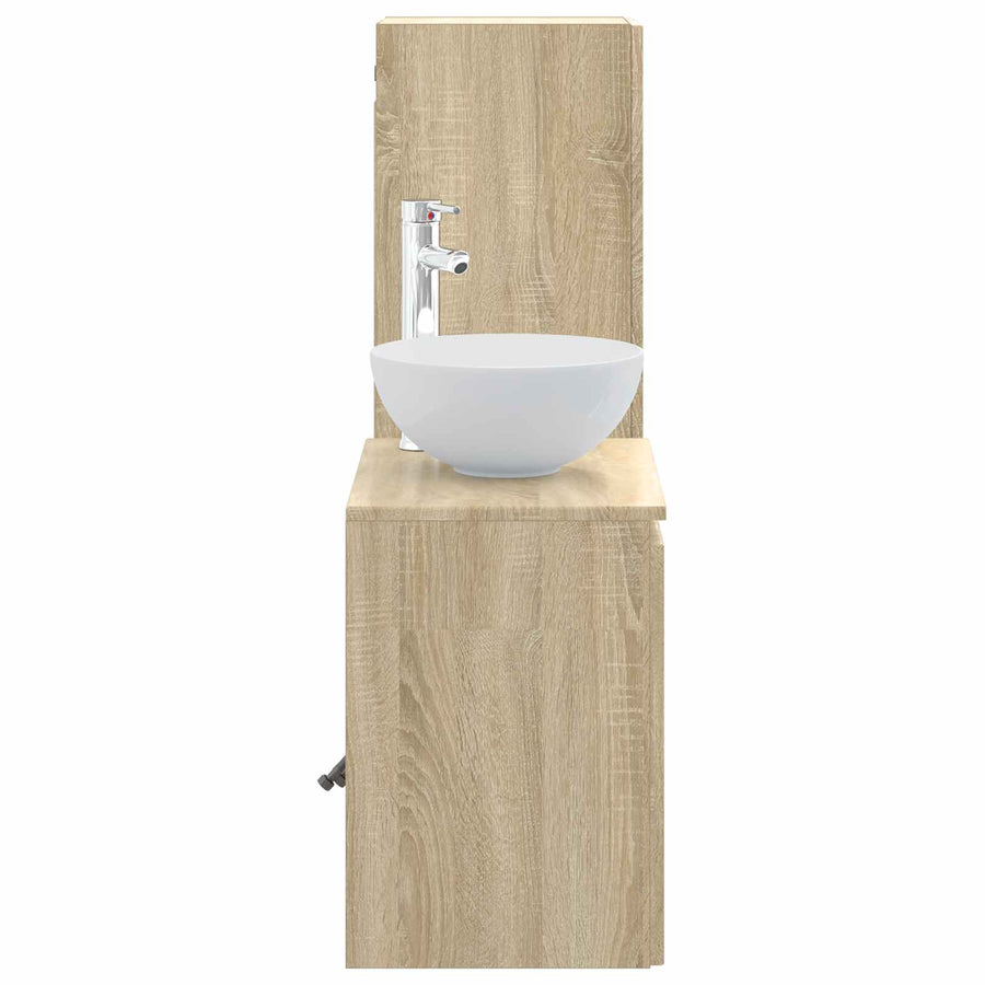 Badkamermeubelset 2 st Sonoma Eiken 33 x 34,5 x 100 cm