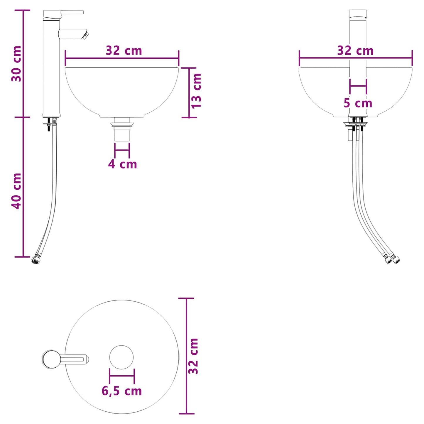 Badkamermeubelset 2 st Sonoma Eiken 33 x 34,5 x 100 cm