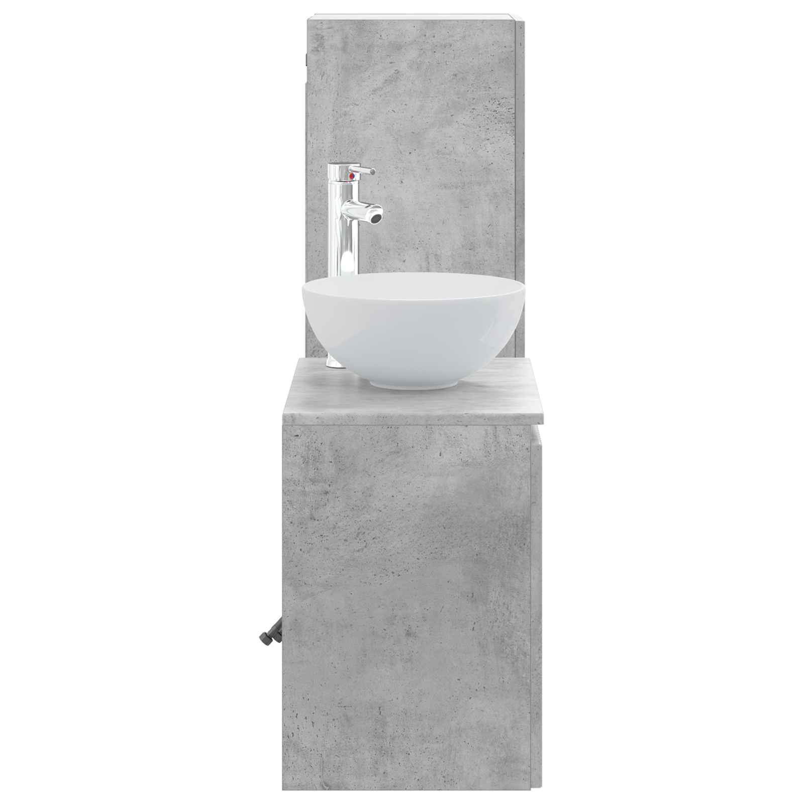 Badkamermeubelset 2 st Betongrijs 33 x 34,5 x 100 cm