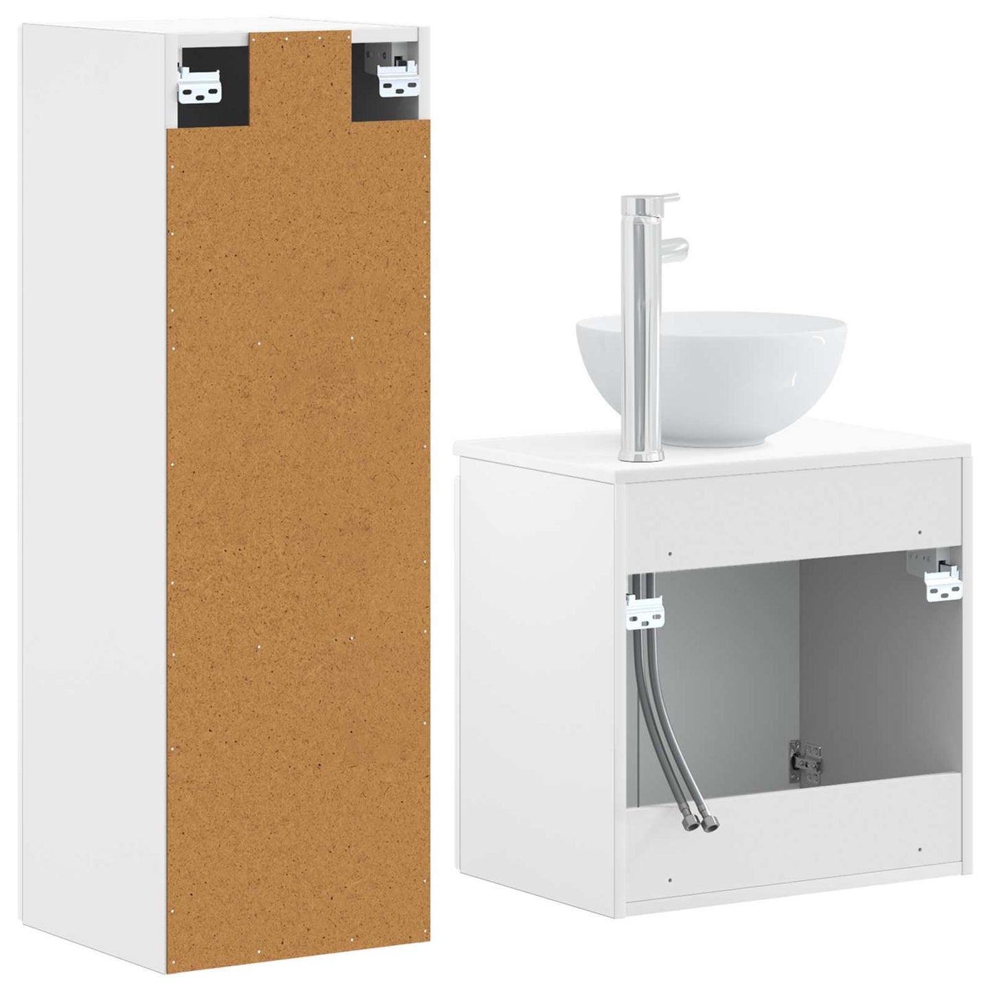 Badkamermeubelset 2 st Hoogglans Wit 33 x 34,5 x 100 cm