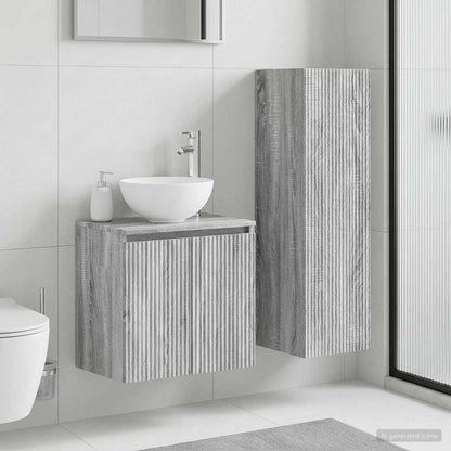Badkamermeubelset 2 st Grijs Sonoma 33 x 34,5 x 100 cm