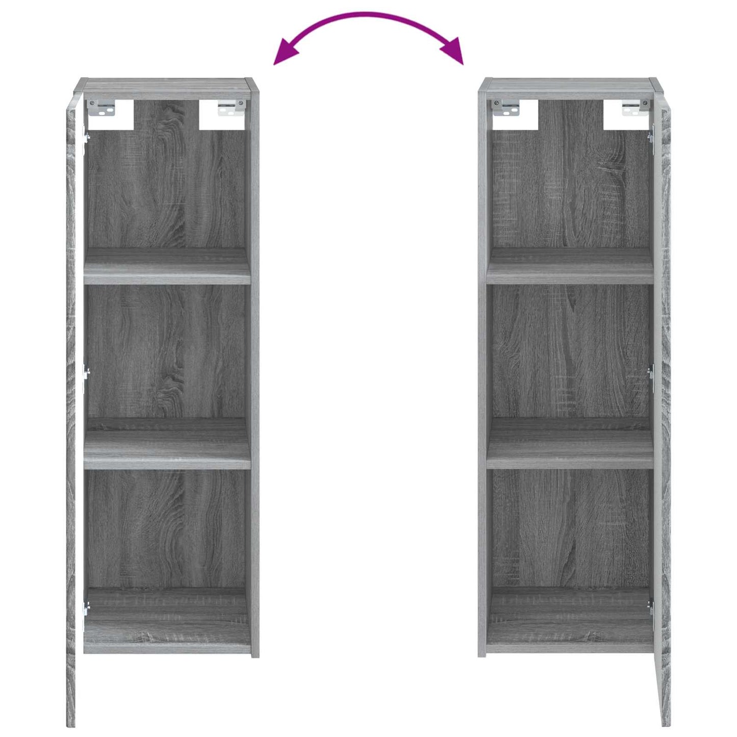 Badkamermeubelset 2 st Grijs Sonoma 33 x 34,5 x 100 cm
