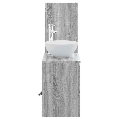 Badkamermeubelset 2 st Grijs Sonoma 33 x 34,5 x 100 cm
