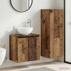 Badkamermeubelset 2 st Oud hout 33 x 34,5 x 100 cm Bewerkt hout