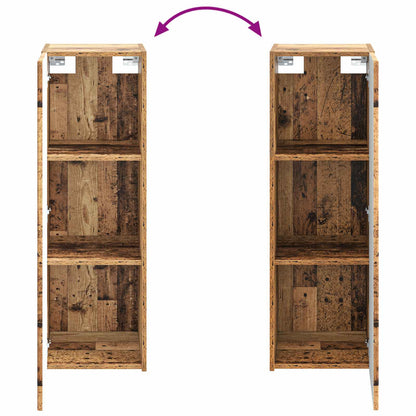 Badkamermeubelset 2 st Oud hout 33 x 34,5 x 100 cm Bewerkt hout