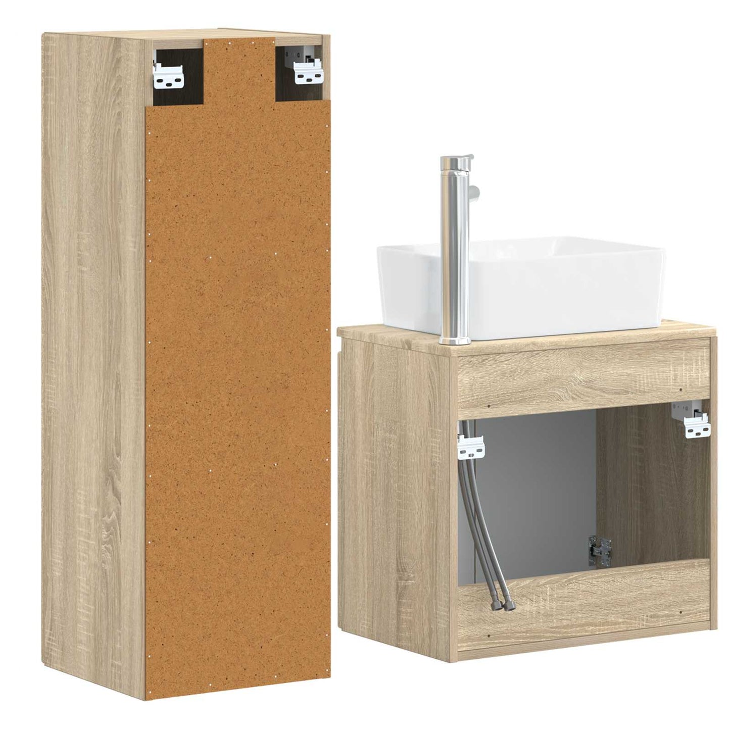 Badkamermeubelset 2 st Sonoma Eiken 33 x 34,5 x 100 cm