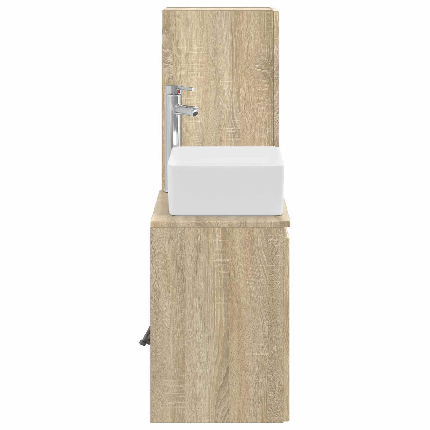 Badkamermeubelset 2 st Sonoma Eiken 33 x 34,5 x 100 cm