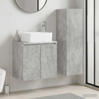 Badkamermeubelset 2 st Betongrijs 33 x 34,5 x 100 cm