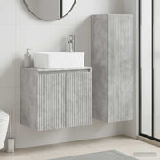 Badkamermeubelset 2 st betongrijs 33x34,5x100 cm