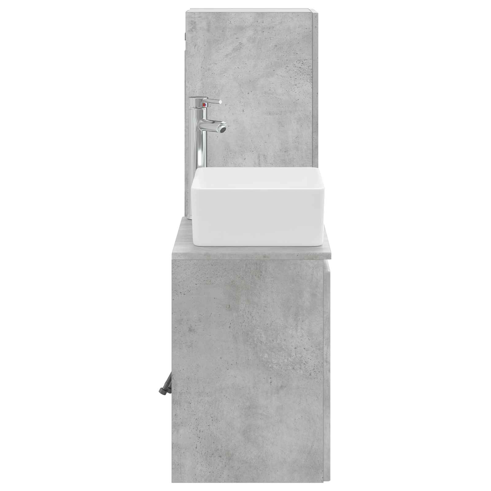 Badkamermeubelset 2 st Betongrijs 33 x 34,5 x 100 cm