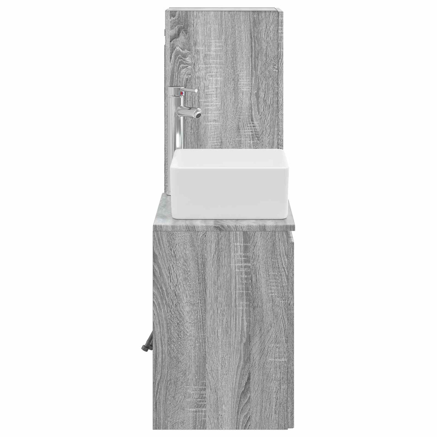 Badkamermeubelset 2 st Grijs Sonoma 33 x 34,5 x 100 cm
