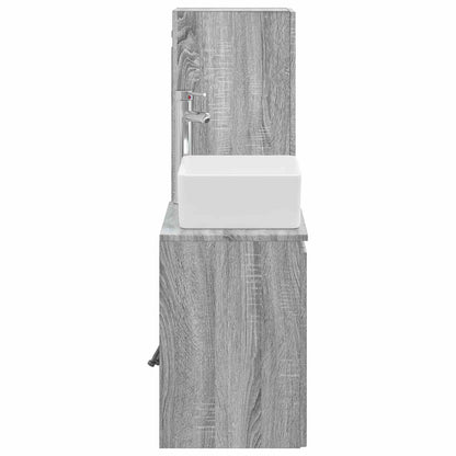 Badkamermeubelset 2 st Grijs Sonoma 33 x 34,5 x 100 cm