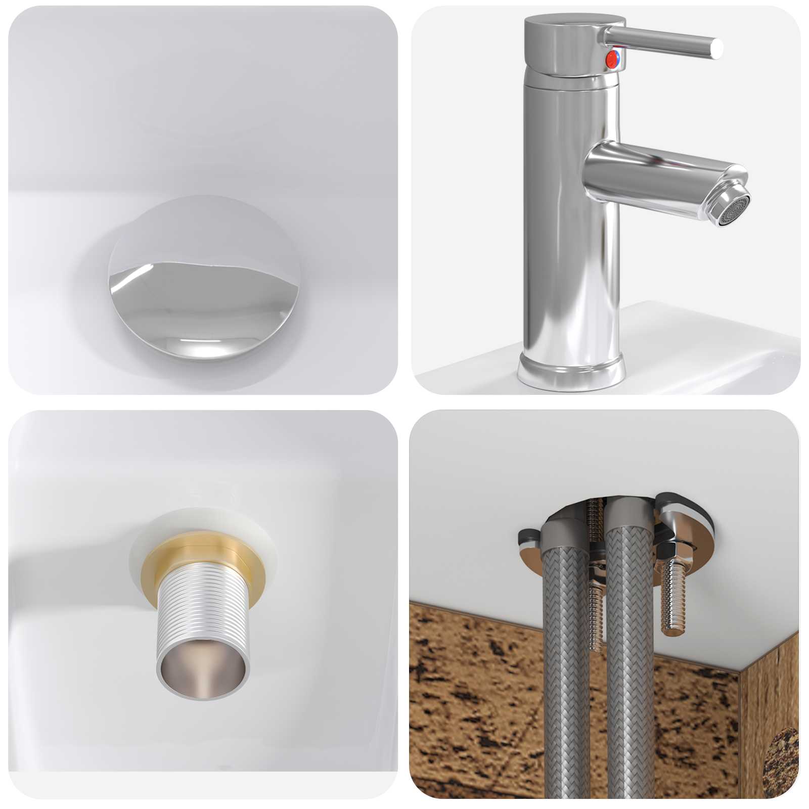Badkamermeubelset 2 st Oud hout 33 x 34,5 x 100 cm Bewerkt hout
