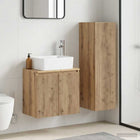 Badkamermeubelset 2 st Artisanaal eiken 33 x 34,5 x 100 cm