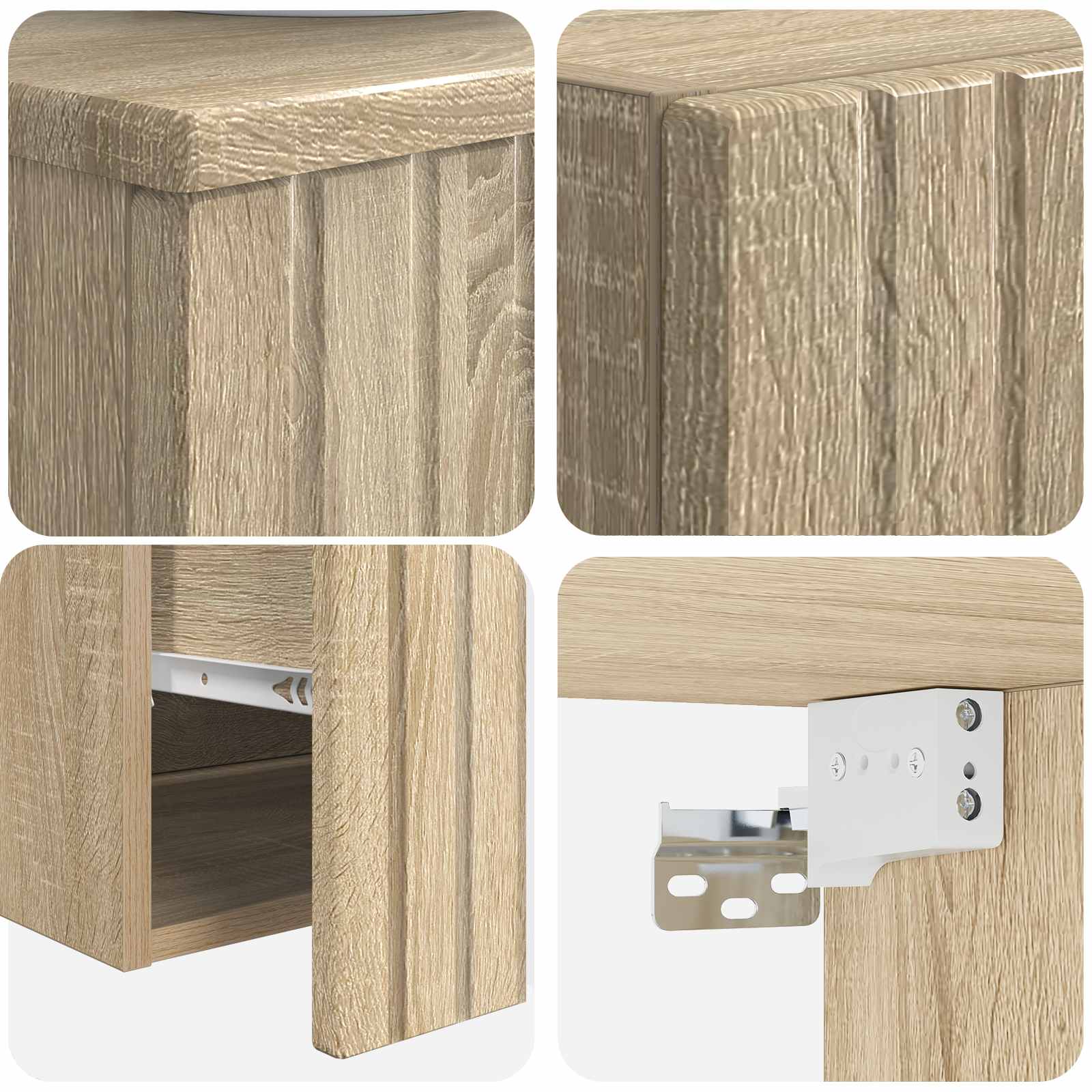 Badkamermeubelset 2 st Sonoma Eiken 33 x 34,5 x 100 cm