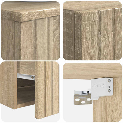 Badkamermeubelset 2 st Sonoma Eiken 33 x 34,5 x 100 cm
