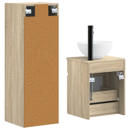 Badkamermeubelset 2 st Sonoma Eiken 33 x 34,5 x 100 cm