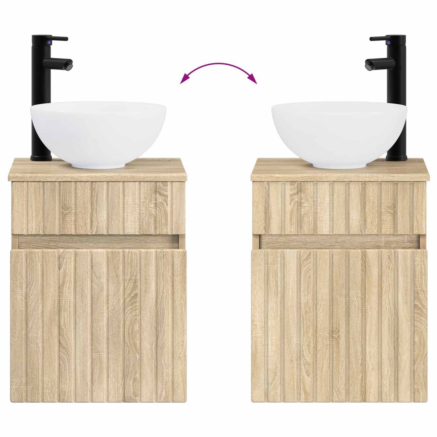 Badkamermeubelset 2 st Sonoma Eiken 33 x 34,5 x 100 cm