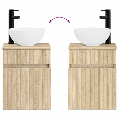 Badkamermeubelset 2 st Sonoma Eiken 33 x 34,5 x 100 cm