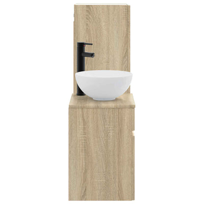 Badkamermeubelset 2 st Sonoma Eiken 33 x 34,5 x 100 cm
