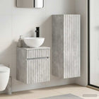 Badkamermeubelset 2 st Betongrijs 33 x 34,5 x 100 cm